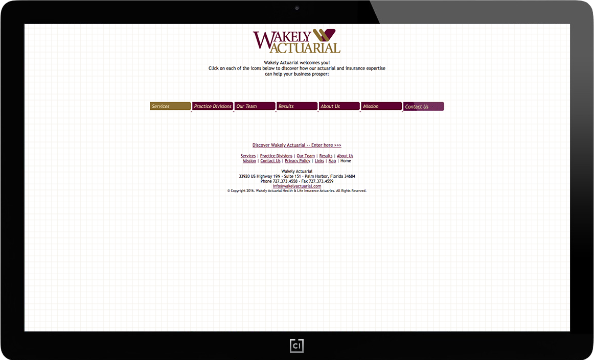 wakely-actuarial-homepage-before